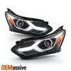 For 2018-2021 Chevy Equinox [HID / Xenon] LED DRL Black Headlights Pair LH+RH