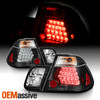 Fits 99-01 BMW E46 3-Series 4D Sedan 323i 325i 330i M3 LED Black 4Pc Tail Lights