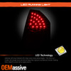 Fits 05-07 Chrysler 300C Black LED Tail Brake Lights Lamps Pair Left+Right