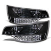 Fits 07-09 Q7 Sport SUV Black Full LED Tail Lights W/LED Strip Lamps Left+Right