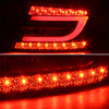Fits 2005-2008 Audi A6 S6 C6 Black Tail Lights Tube Brake Lamps Left+Right