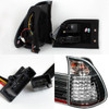 Fits 00-06 E53 X5 3.0i 4.4i 4.6is 4.8is JDM Black LED Tail Lights W/Trunk Piece