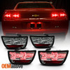 Fits 10-13 Chevy Camaro Smoked Smoke Rear 4pcs Full LED Tail Lights Brake Lamps