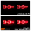 Fits 10-13 Chevy Camaro Smoked Smoke Rear 4pcs Full LED Tail Lights Brake Lamps