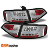 Fits 09-12 A4 10-12 S4 4Dr Sedan Clear LED Tail Lights Lamps (For Non LED Model)