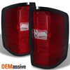 Fits 2014-2019 Silverado 1500 15-19 2500HD 3500HD LED Tube Red Clear Tail Lights