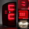 Fits 2014-2019 Silverado 1500 15-19 2500HD 3500HD LED Tube Red Clear Tail Lights