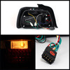 Fits 92-98 E36 3-Series 4Dr Sedan Black LED Tail Lights Lamps Pair Left+Right