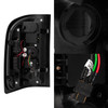 Fits 07-14 Silverado Pickup Truck Black Bezel LED Tail Lights Rear Brake Lamps