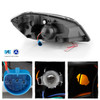 For 05-10 Cobalt 05-06 Pontiac Pursuit LED Light Bar Projector Black Headlights