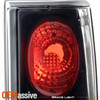 Fits 82-93 S10 S15 91-93 Sonoma 91-94 Bravada Truck Black Tail Brake Lights Lamp