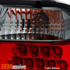 Fits 2002-2005 E46 3-Series 4Dr Sedan Red Smoked LED Tail Lights W/Trunk Piece