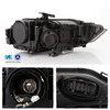 For 13-16 A4 Quattro Allroad S4 HID/Xenon Non-AFS Projector Clear Headlamps Pair