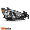 For 2014-2017 Mazda 6 Sedan [Halogen Type] Projector Black Headlight Passenger