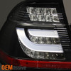 Fits 02-05 E46 3-Series 4Dr Sedan Black Bezel Light Tube LED Tail Lights Lamps