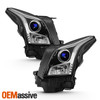 For 2013-2018 Cadillac ATS Sedan Halogen Projector Chrome Headlights Left+Right
