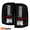 Fits 2007-14 Chevy Silverado 1500 2500HD 3500HD Pickup Black LED Bar Tail Lights