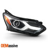 For 2018-2021 Chevy Equinox [Halogen Type] LED Tube DRL Black Headlights Pair
