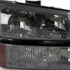 Fits Smoked 03-06 Silverado Headlights+Bumper Signal+Black Smoke LED Tail Lights