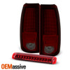 Fits 2003-2006 Silverado/ Sierra Red Smoke Tail Lights+Red LED 3rd Brake Lights