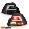 For 08-09 Pontiac G8 Sedan [C-Tube] Running Light Bar LED Black Tail Lamp Pair