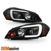For 06-13 Chevy Impala 06-07 Monte Carlo LED [C-Tube] Projector Black Headlights