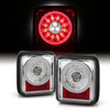 For 18-22 Wrangler JL Halogen Circle Light Bar Sequential LED Chrome Tail Lamps