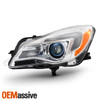 For 2014-2017 Buick Regal Halogen Projector Headlights Chrome Left+Right Pair