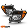 For 2005-2008 Frontier 05-07 Pathfinder Halogen Black Headlights Left+Right Pair
