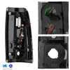 For 04-06 Silverado 1500/1500HD/2500/2500HD/3500 C-Tube LED Black TailLight Pair