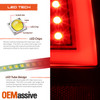 For 04-06 Silverado 1500/1500HD/2500/2500HD/3500 C-Tube LED Black TailLight Pair