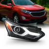 For 18-21 Chevy Equinox [Halogen] LED Tube DRL Black Headlight Passenger Right