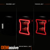For 18-22 Wrangler JL Halogen Circle Light Bar Sequential LED Black Tail Lamps