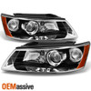 Fits 06-08 Sonata Black Bezel Projector Headlights Replacement Left + Right Pair