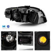 For 2005-09 Audi A4 S4 07-08 RS4 09 Cabriole Halogen Style Pair Black Headlights