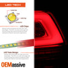For 2008-2009 Pontiac G8 Sedan [C-Tube] Light Bar LED Red Clear Tail Lamp Pair