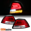 For 2008-2009 Pontiac G8 Sedan [C-Tube] Light Bar LED Red Clear Tail Lamp Pair