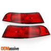 For 1995-1998 Porsche 911 Chrome Red Clear Tail Lamp Brake Lights Pair L+R