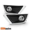 For 2017-2021 Jeep Compass Bumper Fog Lights+Bezel Set+Harness+Switch+Relay