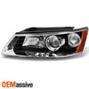 Fits 06-08 Sonata Black Bezel Projector Headlights Driver/Left Side Replacement