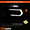 For 16-22 Tacoma LED C-Tube Projector Black Headlights w/ Sequential Turn Signal