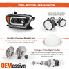 For 16-22 Tacoma LED C-Tube Projector Black Headlights w/ Sequential Turn Signal