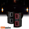 For 15-17 Ford F150 [O-LED Tube] Sequential Signal Black Smoked Tail Lights Pair
