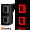For 15-17 Ford F150 [O-LED Tube] Sequential Signal Black Smoked Tail Lights Pair