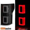 For 15-17 Ford F150 [O-LED Tube] Sequential Signal Black Smoked Tail Lights Pair