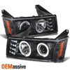 For 04-12 Colorado Canyon LED Dual Halo Projector Black Headlight+ Bumper Signal