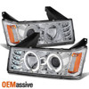 For 04-12 Colorado Canyon LED Dual Halo Projector Chrome Headlights+ Signal Lamp