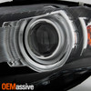 Pair HID Style Black Headlights For 05-09 Audi A4 S4 07-08 RS4 09 Cabriole LH+RH