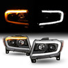 For 11-13 Grand Cherokee C-Tube Sequential Turn Signal Projector Black Headlight
