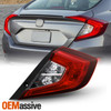 For 2016-2021 Honda Civic Sedan 4Door Red Clear Tail Light Outer Right Passenger